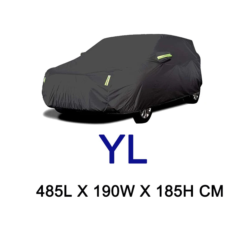 Universal Full Car Cover Outdoor Snow & Sun Protection for Toyota BMW Benz VW KIA MAZDA Peugeot - Durable Automobile Cover CM World