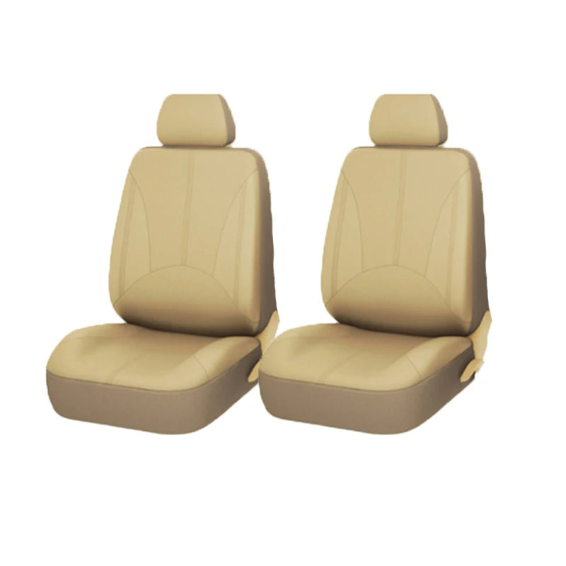 Universal Car Seat Cover Protector PU Leather Front & Rear Seat Back Cushion Pad Mat Backrest for Auto Interior Truck SUV Sedan