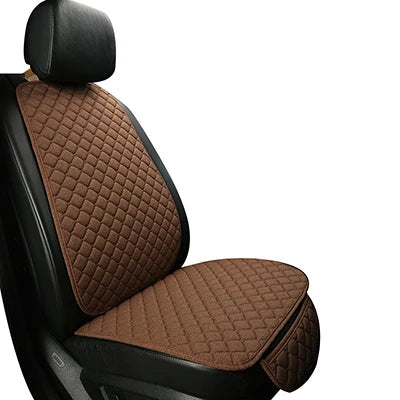 Universal Car Seat Cover Protector Linen Front Rear Back Flax Summer Cushion Pad Mat Sedan Suv Pick-up Car Interior Accessories CM World
