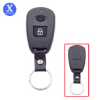 Xinyuexin Remote Control Car Key Shell for Hyundai Elantra Santafe Terracan 1 Button Keyless Entry Smart Key Cover Case Keychain