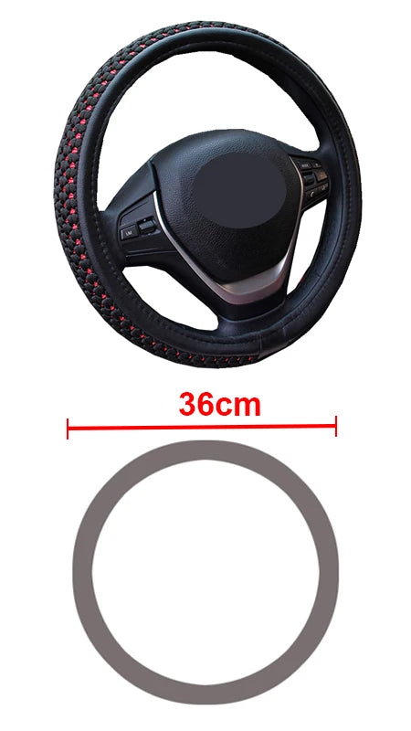Car Steering Wheel Cover Wrap Volant Ice Silk Truck Lorry Bus Non-slip Diameters For 36 38 40 42 45 47 50 CM Auto Accessories CM World