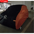 Car Styling Waterproof Full Car Covers Clothes Outdoor Sunshade Dustproof Snow for Smart Fortwo Forfour 451 453 Accessories Car Mobile World
