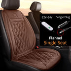 12-24v Heated Car Seat Cover 30' Fast Car Seat Heater Cloth/Flannel  Heated Car Seat Protector 25W Seat Heating Cover Car Seat Car Mobile World