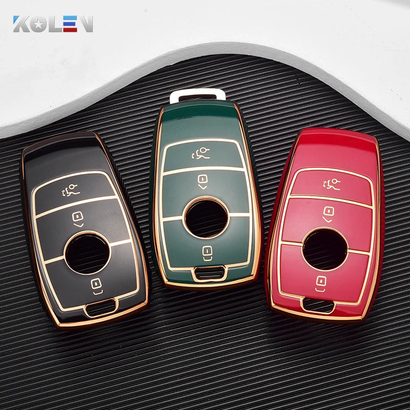 Fashion TPU Car Remote Key Case Cover Shell For Mercedes Benz A C E S G Class GLC CLE CLA GLB GLS W177 W205 W213 W222 X167 AMG CM World