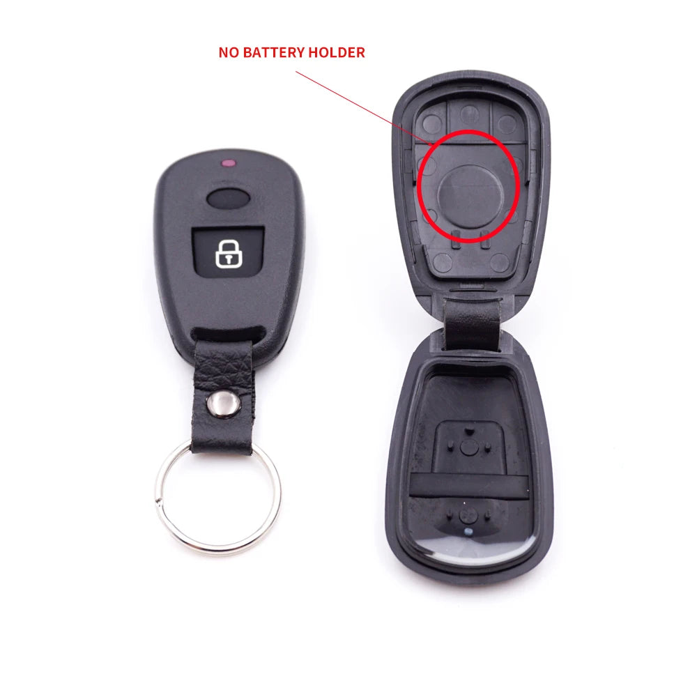Xinyuexin Remote Control Car Key Shell for Hyundai Elantra Santafe Terracan 1 Button Keyless Entry Smart Key Cover Case Keychain