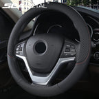 Universal Car Steering Wheel Cover For 37-38cm Steer Wheel Faux Leather Breathable Car Wheel Cover Interior Auto Accessories CM World