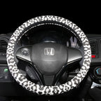 Leopard Printing Steering Wheel Cover Universal Leather Two Tone Car Interior Steering Covers Case 37-38CM Accessories CM World