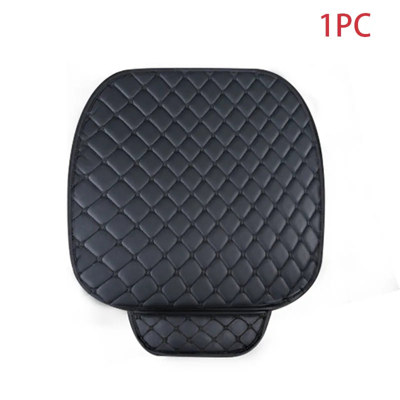 SEAMETAL PU Leather Car Seat Cover Universal Seat Cushion Auto Chair Protective Cover Auto Protector Pad with Storage Pocket
