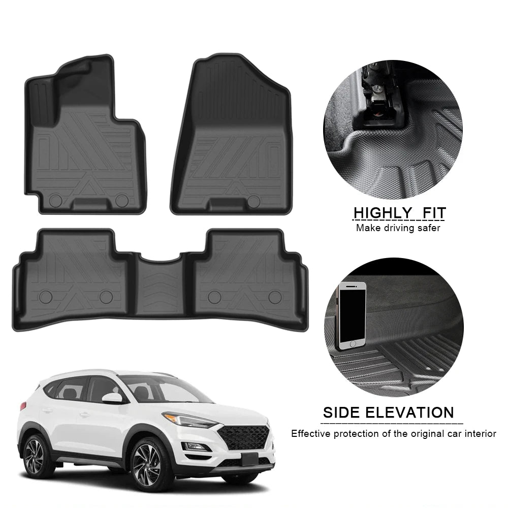 For Hyundai Tucson 2015 -2019 2020 2021 2022 Car Mats Waterproof Carpet  Rubber Floor Mat TPE Mat Car Accessories