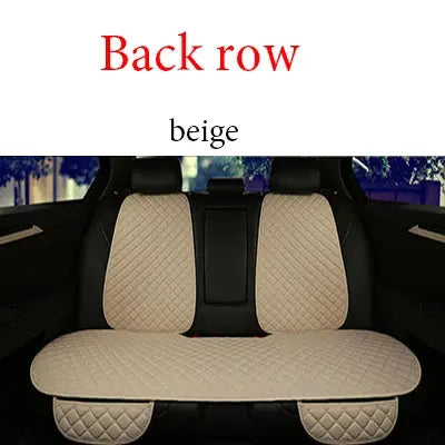Universal Car Seat Cover Protector Linen Front Rear Back Flax Summer Cushion Pad Mat Sedan Suv Pick-up Car Interior Accessories CM World