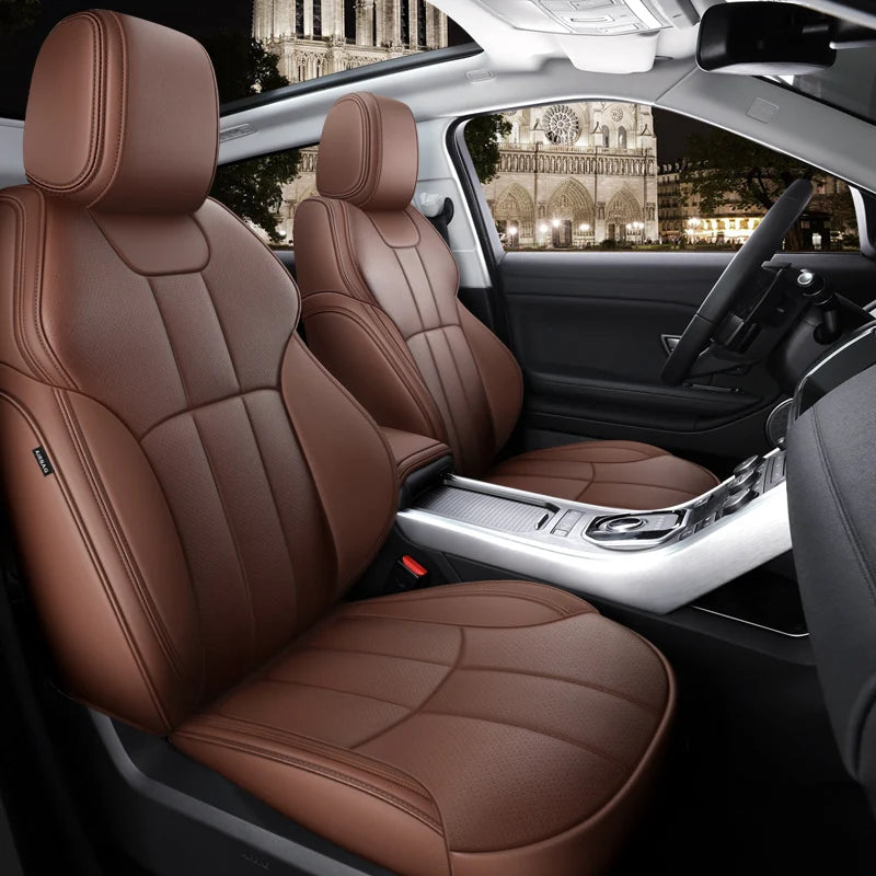 Custom Fit Car Seat Cover Full Set Specific For Land Rover Range Rover Velar Evoque Sport Discovery 3 4 5 Defender Seat Cover CM World