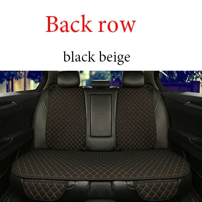 Universal Car Seat Cover Protector Linen Front Rear Back Flax Summer Cushion Pad Mat Sedan Suv Pick-up Car Interior Accessories CM World