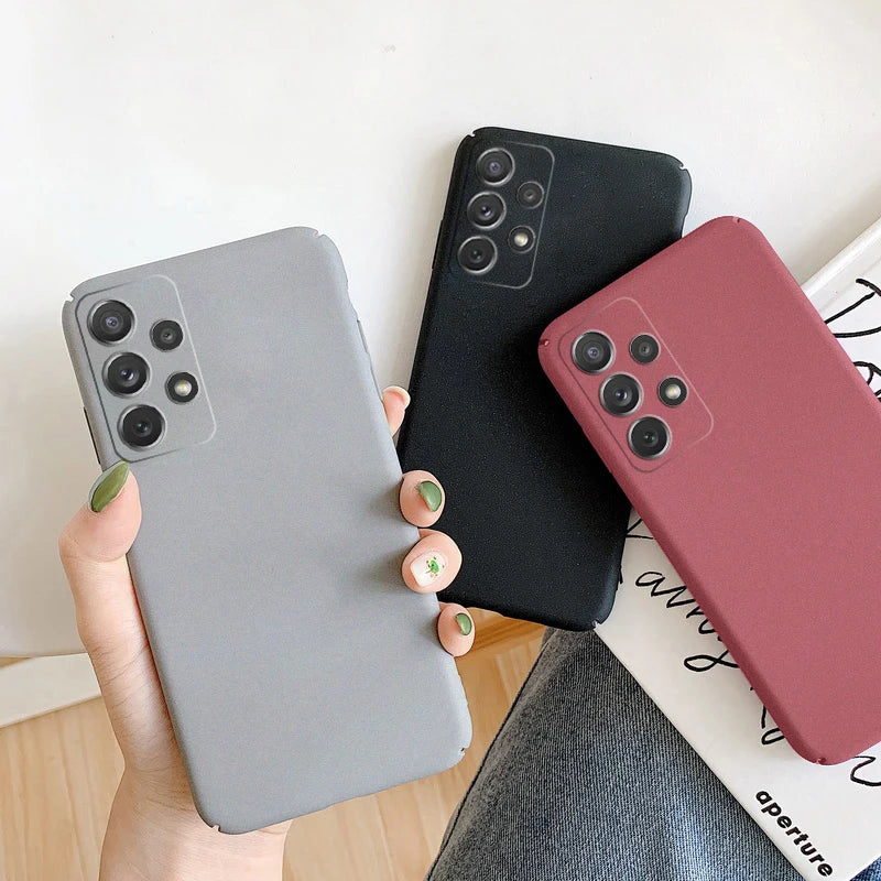 Ultra-Thin Slim Matte Sandstone Case For Samsung Galaxy A17 A55 A54 A53 S26 S25 S22 S23 S24 Ultra Plus Shockproof Hard PC Case