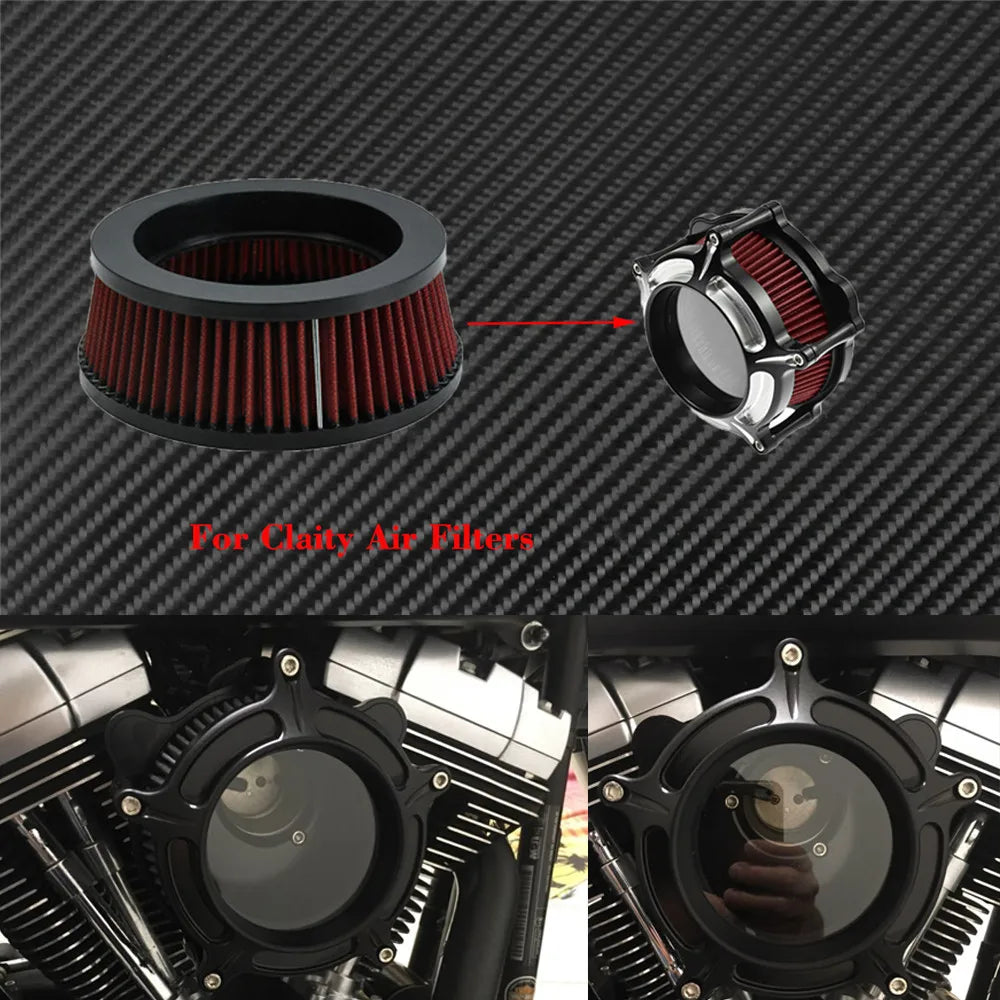 1PC Motorcycle CNC Replacement Air Cleaner Intake Filter System Inner Element For Harley Sportster XL Touring Softail Dyna FXDLS CM World
