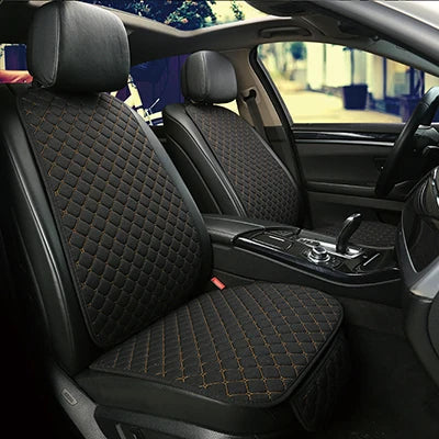 Universal Car Seat Cover Protector Linen Front Rear Back Flax Summer Cushion Pad Mat Sedan Suv Pick-up Car Interior Accessories CM World