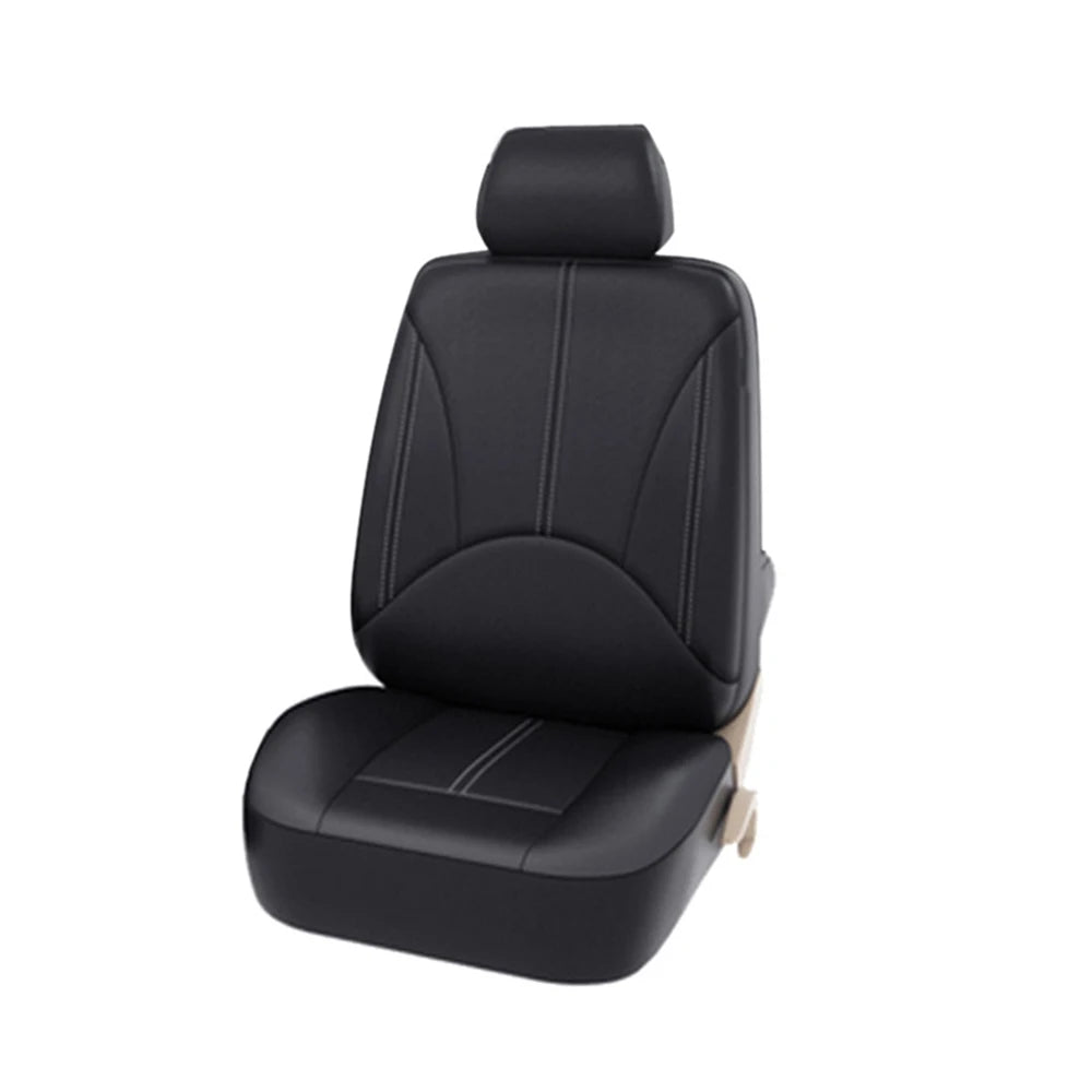 Universal Car Seat Cover Protector PU Leather Front & Rear Seat Back Cushion Pad Mat Backrest for Auto Interior Truck SUV Sedan