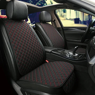 Universal Car Seat Cover Protector Linen Front Rear Back Flax Summer Cushion Pad Mat Sedan Suv Pick-up Car Interior Accessories CM World