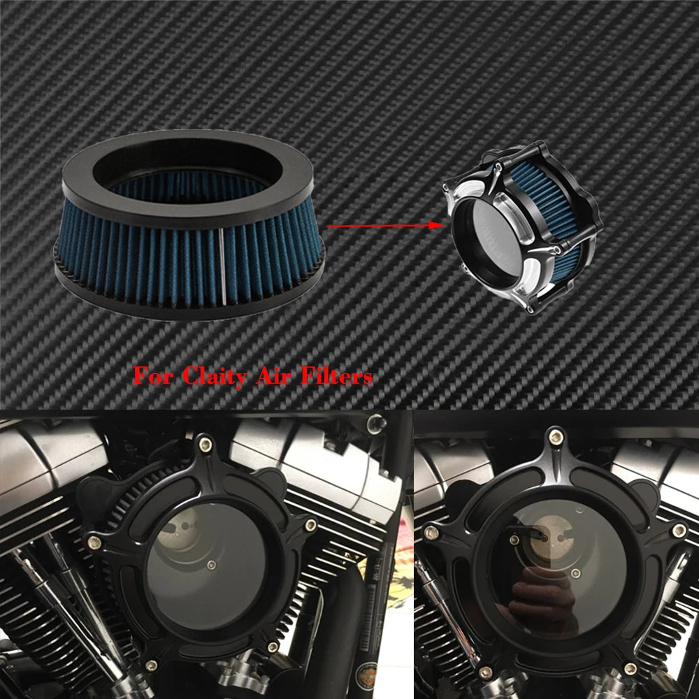1PC Motorcycle CNC Replacement Air Cleaner Intake Filter System Inner Element For Harley Sportster XL Touring Softail Dyna FXDLS CM World