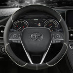 Car Steering Wheel Cover Leather 38cm For Toyota Corolla Fortuner Sequoia Auris Avensis YARIS Vios Celica 86 Rav4 4Runner C-HR CM World