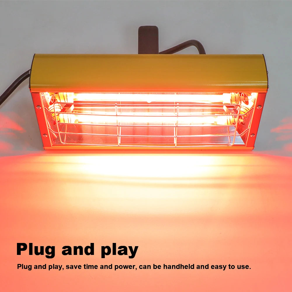 2000W Infrared Paint Curing Lamp Handheld Shortwave Infrared Heating Lamp Car Body Repair Paint Dryer CM World