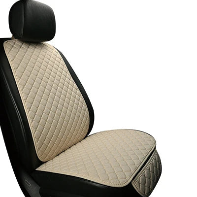Universal Car Seat Cover Protector Linen Front Rear Back Flax Summer Cushion Pad Mat Sedan Suv Pick-up Car Interior Accessories CM World