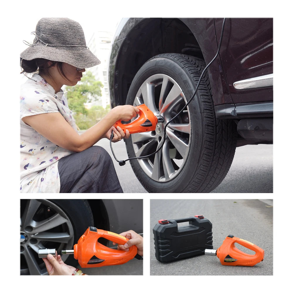 Electric Wrench 1/2 Inch 480N 12V Impact Wrench For Remooving Car Tire Auto Tyre Demount Tools Automotive Repair Tool QZ008 CM World