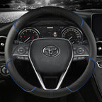 Car Steering Wheel Cover Leather 38cm For Toyota Corolla Fortuner Sequoia Auris Avensis YARIS Vios Celica 86 Rav4 4Runner C-HR CM World