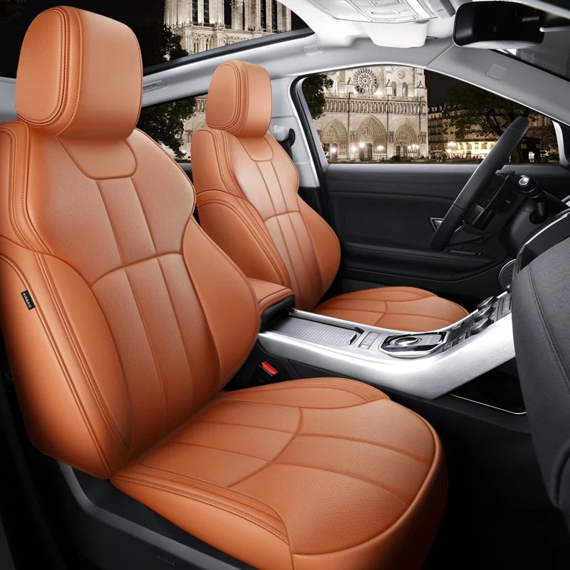 Custom Fit Car Seat Cover Full Set Specific For Land Rover Range Rover Velar Evoque Sport Discovery 3 4 5 Defender Seat Cover CM World