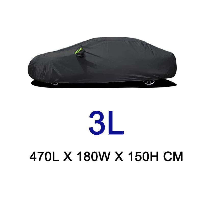 Universal Full Car Cover Outdoor Snow & Sun Protection for Toyota BMW Benz VW KIA MAZDA Peugeot - Durable Automobile Cover CM World