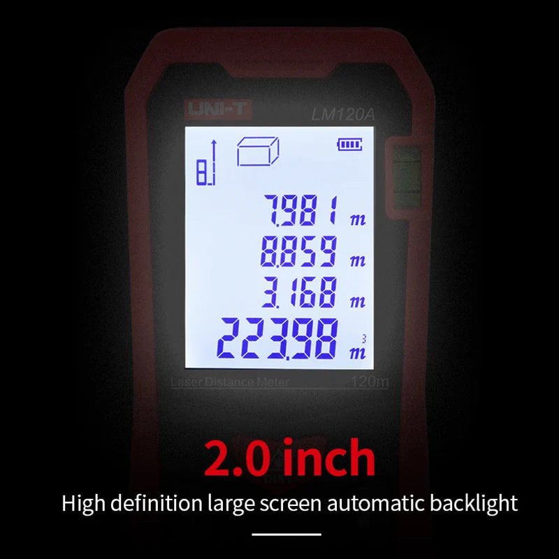 UNI-T Laser Rangefinder LM50A LM70A LM100A LM120A Laser Distance Meter Digital Range Finder Tape Measure CM World