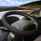 Truck Bus Leather +Ice Silk Car Steering Wheel Cover Steering-Wheel For Auto Diameters 36 38 40 42 45 47 50CM 7 Sizes to Choose CM World