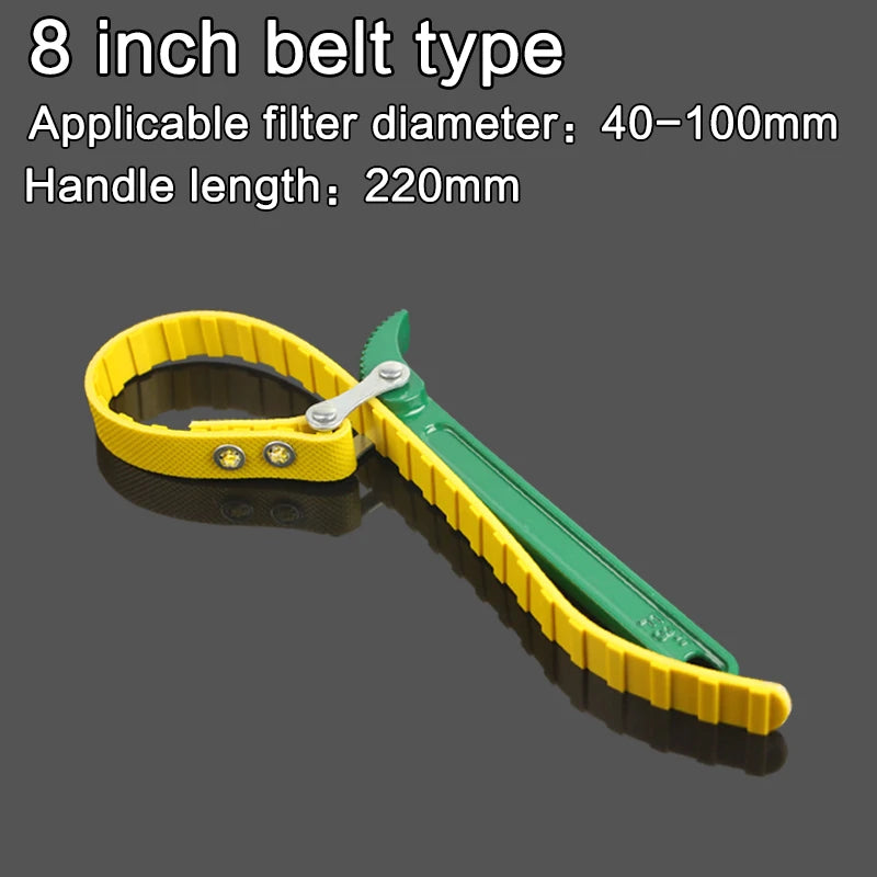 8/12 Inch Adjustable Belt cuff Oil Filter Wrench Removel Tools Chain Type Truck Repair Tools Heavy Spanner Car Mobile World