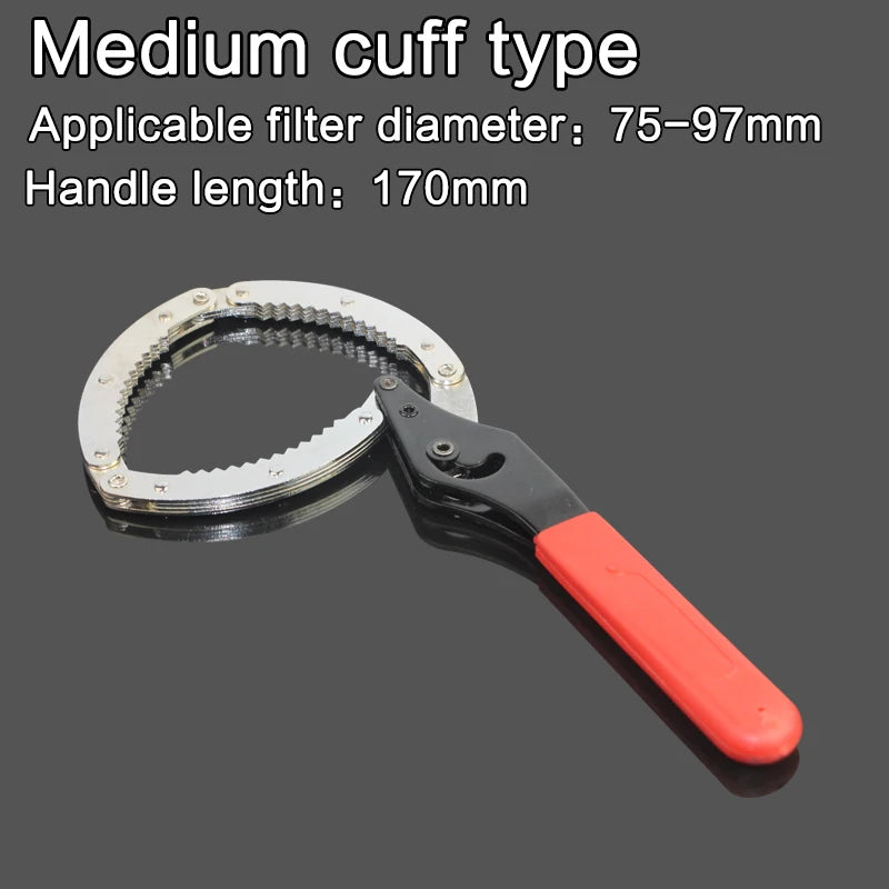 8/12 Inch Adjustable Belt cuff Oil Filter Wrench Removel Tools Chain Type Truck Repair Tools Heavy Spanner Car Mobile World