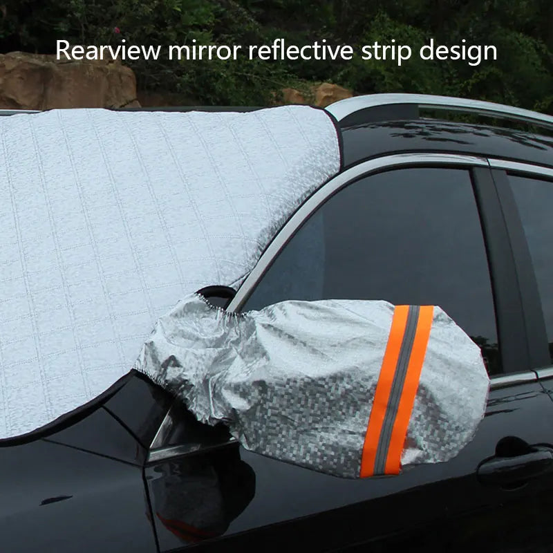 SEAMETAL Car Windshield Snow Shield for Winter Car Cover Front Window Anti Ice Frost Outdoor Protection Snow Cover with Magnet Car Mobile World