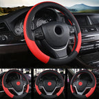 Universal Car Steering Wheel Cover For 37-38cm Steer Wheel Faux Leather Breathable Car Wheel Cover Interior Auto Accessories CM World