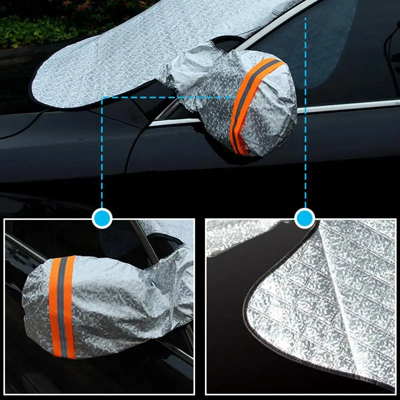 SEAMETAL Car Windshield Snow Shield for Winter Car Cover Front Window Anti Ice Frost Outdoor Protection Snow Cover with Magnet Car Mobile World