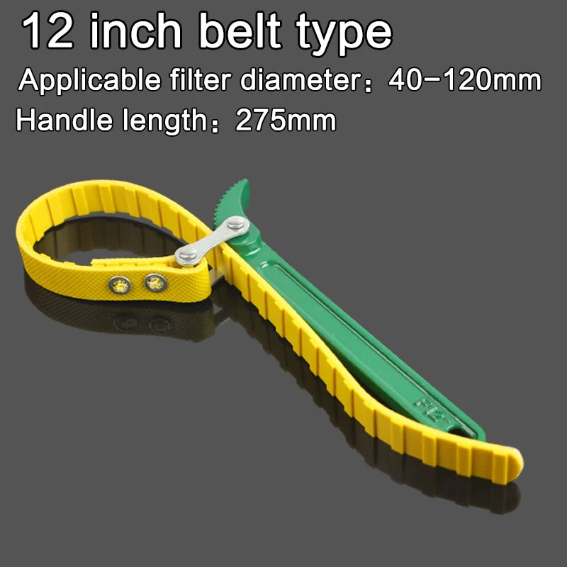 8/12 Inch Adjustable Belt cuff Oil Filter Wrench Removel Tools Chain Type Truck Repair Tools Heavy Spanner Car Mobile World