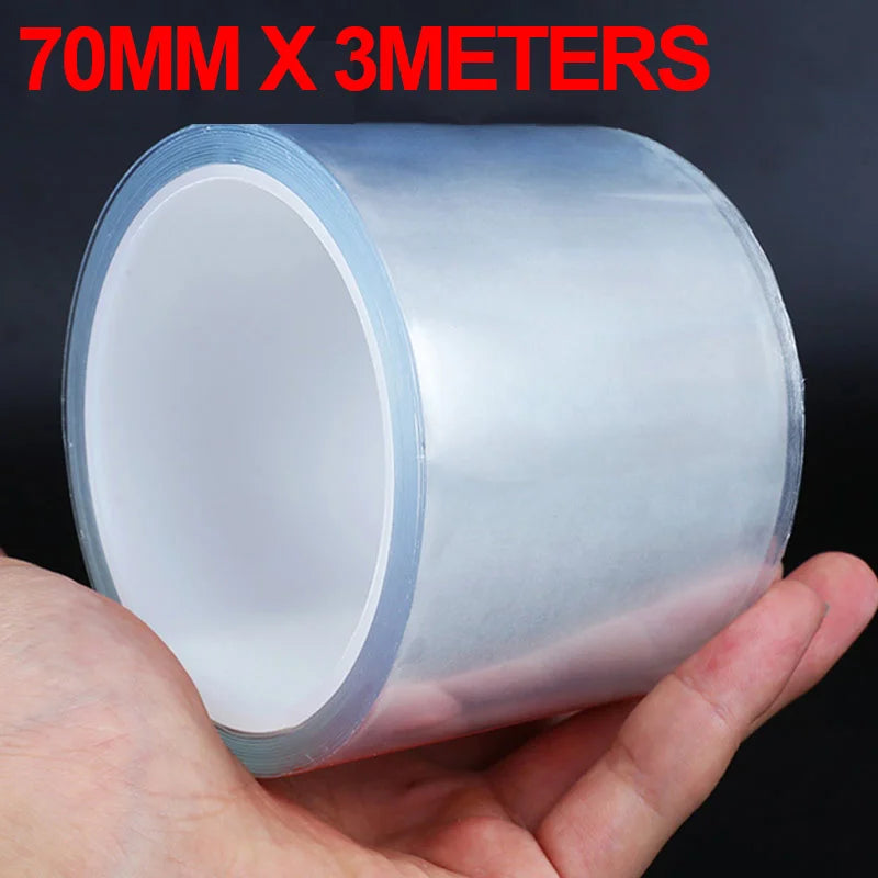 Car Transparent Threshold Film Car Sticker Door Edge Scratchproof Protector Anti-Dust Nano Tape Auto Bumper Strip Car Detailing Car Mobile World