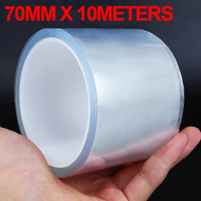 Car Transparent Threshold Film Car Sticker Door Edge Scratchproof Protector Anti-Dust Nano Tape Auto Bumper Strip Car Detailing Car Mobile World