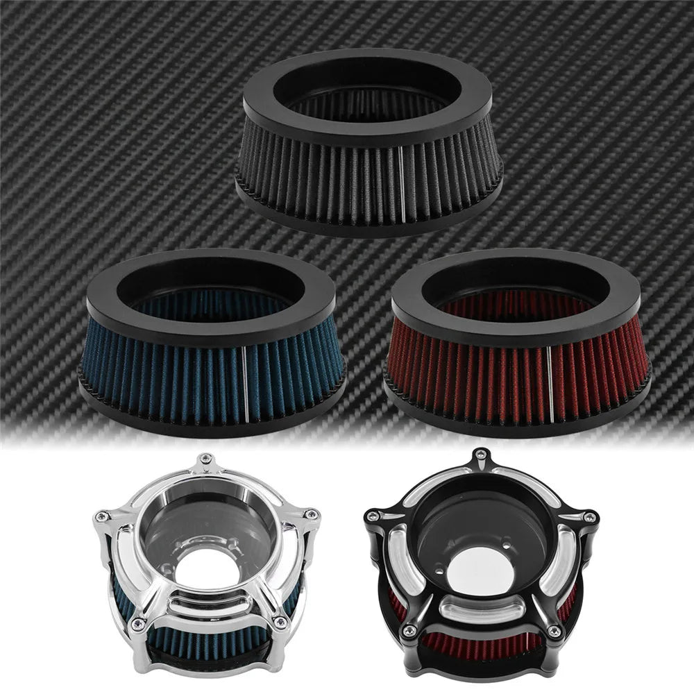 1PC Motorcycle CNC Replacement Air Cleaner Intake Filter System Inner Element For Harley Sportster XL Touring Softail Dyna FXDLS CM World