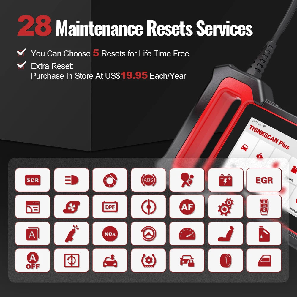 Lifetime Free Update THINKCAR Thinkscan Plus S7 OBD2 Scanner Automotive Code Reader Car Diagnostic Tool Diagnosis Coder Reader Car Mobile World