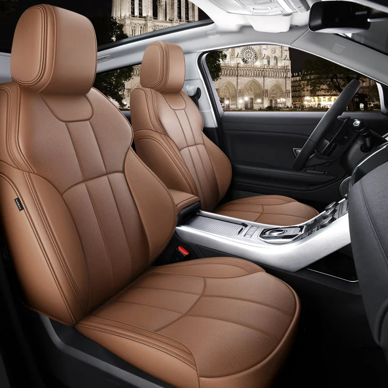 Custom Fit Car Seat Cover Full Set Specific For Land Rover Range Rover Velar Evoque Sport Discovery 3 4 5 Defender Seat Cover CM World