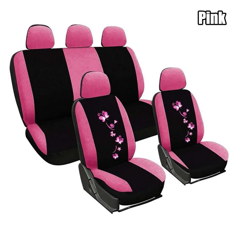 Universal Car Covers Car Seat Protect for Men Women Car Seat Covers Butterfly Embroidery Fit Most Car Seats Styling