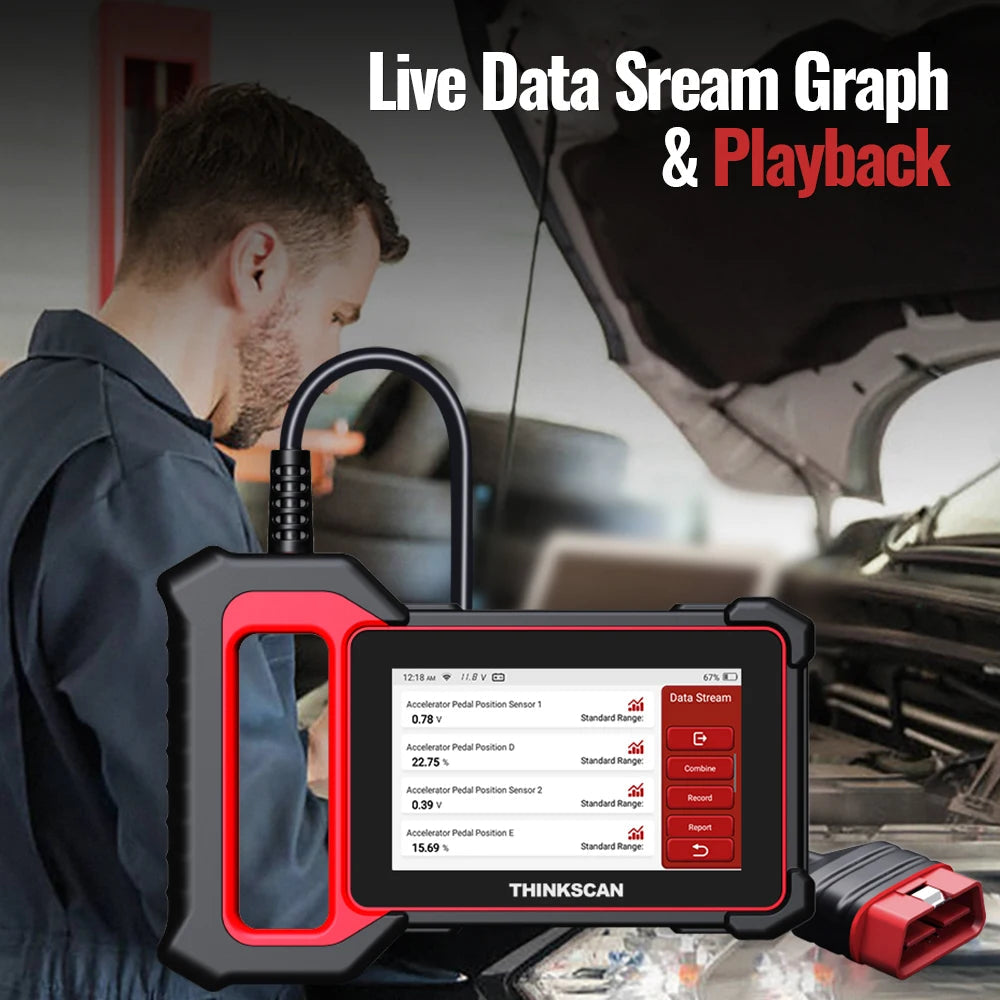 Lifetime Free Update THINKCAR Thinkscan Plus S7 OBD2 Scanner Automotive Code Reader Car Diagnostic Tool Diagnosis Coder Reader Car Mobile World