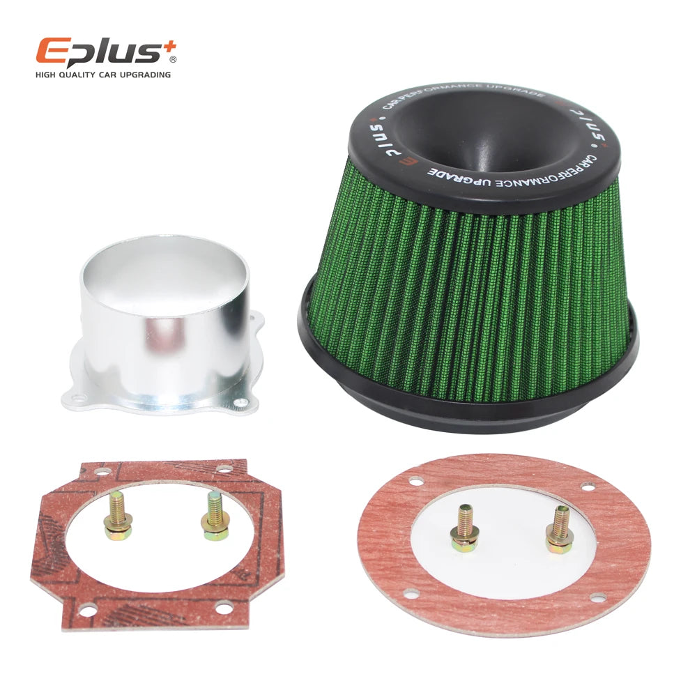 EPLUS Car Filters Air Intake System High Flow Filtre A Air Voiture Universal Connecting Base Red Green 3inch 76mm Automobiles CM World