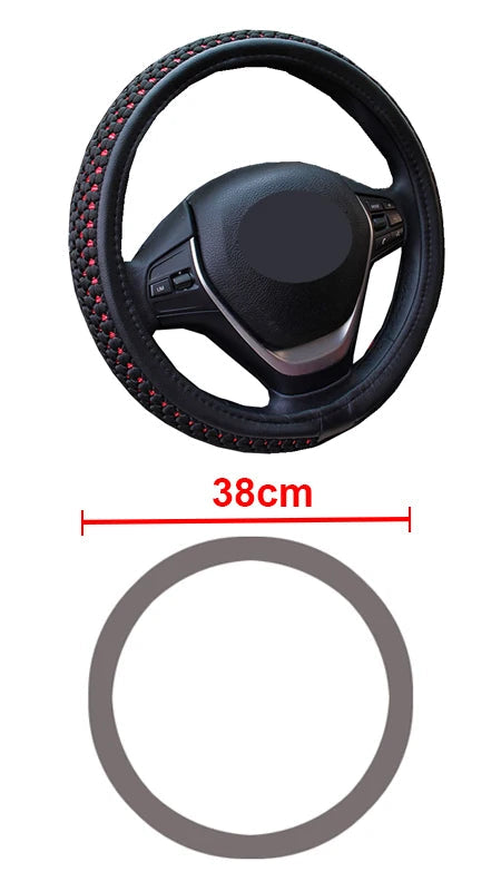 Car Steering Wheel Cover Wrap Volant Ice Silk Truck Lorry Bus Non-slip Diameters For 36 38 40 42 45 47 50 CM Auto Accessories CM World