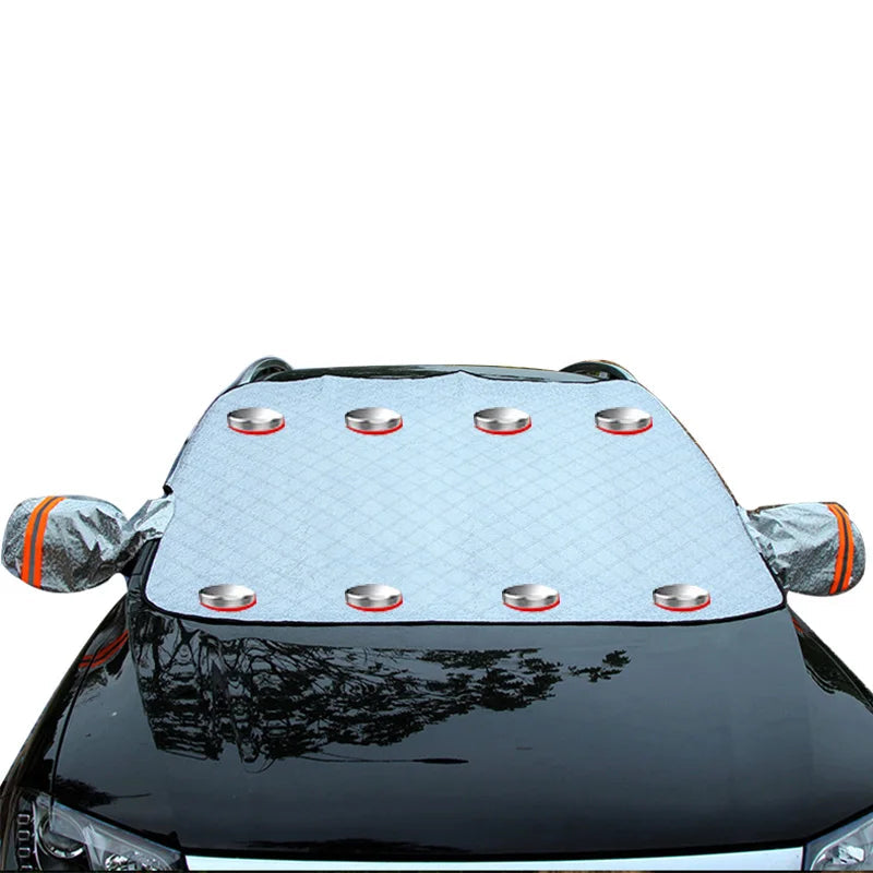 SEAMETAL Car Windshield Snow Shield for Winter Car Cover Front Window Anti Ice Frost Outdoor Protection Snow Cover with Magnet Car Mobile World