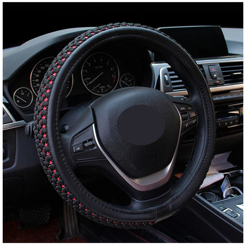 Car Steering Wheel Cover Wrap Volant Ice Silk Truck Lorry Bus Non-slip Diameters For 36 38 40 42 45 47 50 CM Auto Accessories CM World