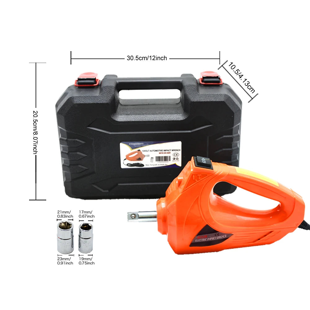 Electric Wrench 1/2 Inch 480N 12V Impact Wrench For Remooving Car Tire Auto Tyre Demount Tools Automotive Repair Tool QZ008 CM World