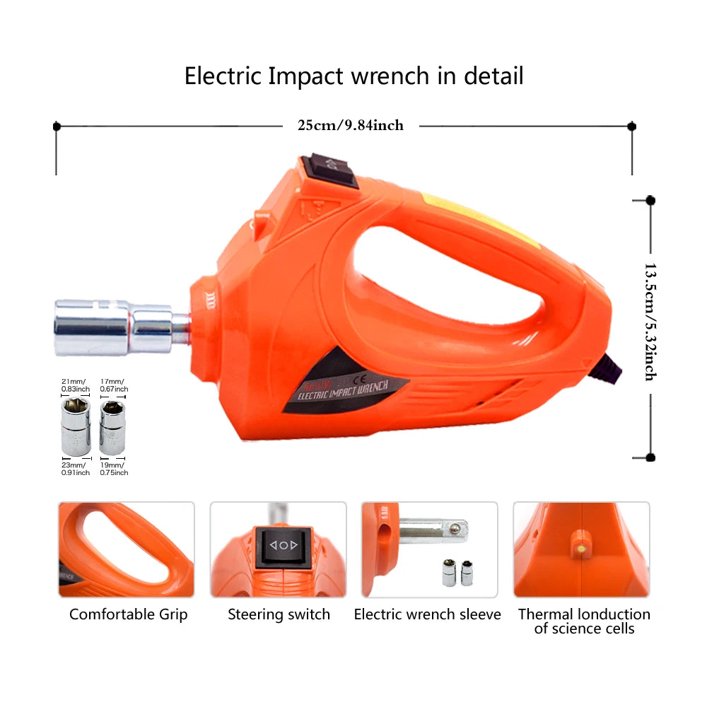 Electric Wrench 1/2 Inch 480N 12V Impact Wrench For Remooving Car Tire Auto Tyre Demount Tools Automotive Repair Tool QZ008 CM World